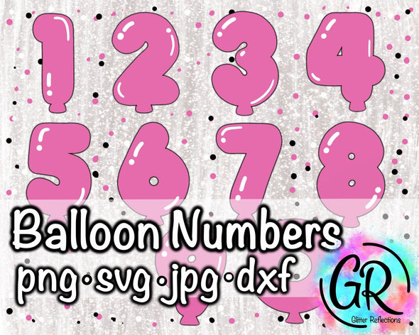 Balloon Numbers SVG; Cricut Cut File; Digital Download; Vector; Birthday Balloons; Clipart; Birthday Svg; Balloon Svg; Numbers Svg - Southbound Supply Co.