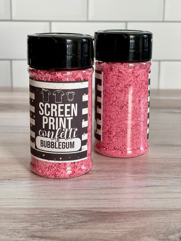 Bubblegum Screen Print Confetti| Shirt Confetti| Shirt Sprinkles| Shirt Making| Screen Confetti| Screen Print Confetti| Tee Confetti| - Southbound Supply Co.