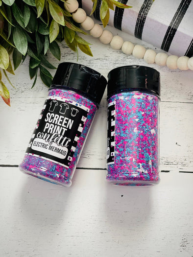 Electric Mermaid Screen Print Confetti| Shirt Confetti| Shirt Sprinkles| Shirt Making| Screen Confetti| Screen Print Confetti| Tee Confetti - Southbound Supply Co.