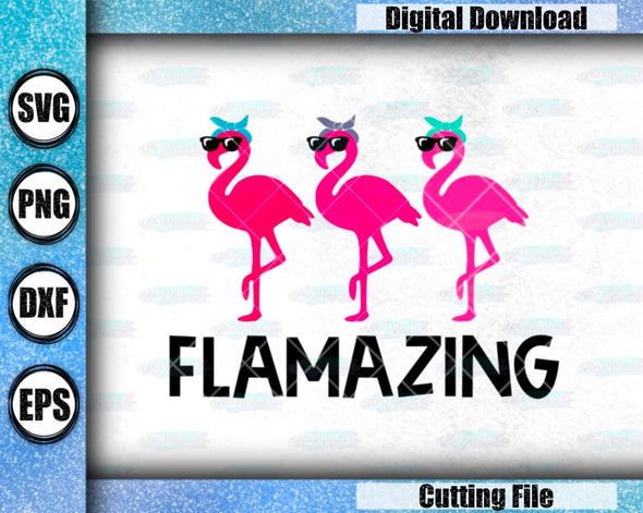 Flamingo Svg; SVG; PNG; DXF; Eps; Digital Download; Vector; Cut File; Iron On; Flamingo With Bandana; Summer Svg; Animal Svg; Popular Svg - Southbound Supply Co.