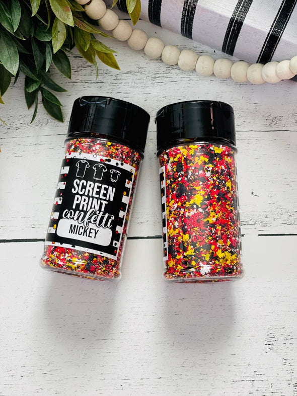 Mouse Inspired Screen Print Confetti| Shirt Confetti| Shirt Sprinkles| Shirt Making| Screen Confetti| Screen Print Confetti| Tee Confetti - Southbound Supply Co.