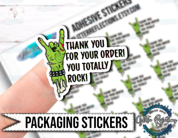 Packaging Stickers| You Totally Rock Stickers| Small Business Stickers| Vinyl Stickers| Mailing Stickers| Thank You Stickers| Thank you - Southbound Supply Co.