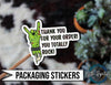 Packaging Stickers| You Totally Rock Stickers| Small Business Stickers| Vinyl Stickers| Mailing Stickers| Thank You Stickers| Thank you - Southbound Supply Co.