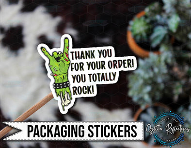 Packaging Stickers| You Totally Rock Stickers| Small Business Stickers| Vinyl Stickers| Mailing Stickers| Thank You Stickers| Thank you - Southbound Supply Co.