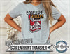 Ready To Press Clear Screen Print Transfer| Screen Print| Cowboy Killers| Rodeo Transfers| Retro Cowboy Killers Transfer| Retro - Southbound Supply Co.