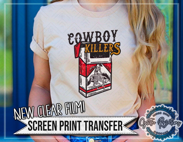 Ready To Press Clear Screen Print Transfer| Screen Print| Cowboy Killers| Rodeo Transfers| Retro Cowboy Killers Transfer| Retro - Southbound Supply Co.