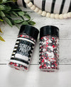 Red White & Black Screen Print Confetti| Shirt Confetti| Shirt Sprinkles| Shirt Making| Screen Confetti| Screen Print Confetti| Tee Confetti - Southbound Supply Co.