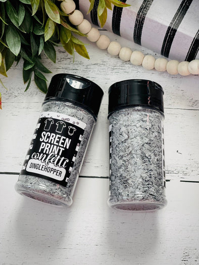 Silver Screen Print Confetti| Shirt Confetti| Shirt Sprinkles| Shirt Making| Screen Confetti| Screen Print Confetti| Tee Confetti| Confetti - Southbound Supply Co.